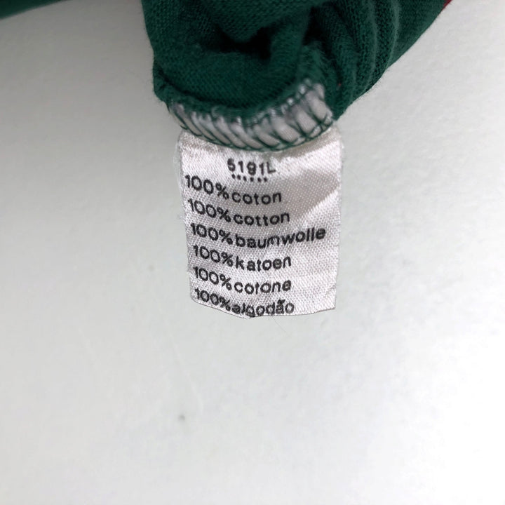 Lacoste CHEMISE French Lacoste Striped Pattern Long-Sleeve Rugby Shirt, Size 7 (Men's XXL equivalent) cotton green type Vintage Second Hand