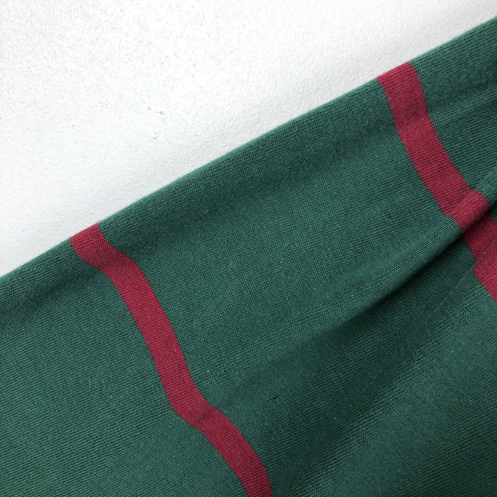 Lacoste CHEMISE French Lacoste Striped Pattern Long-Sleeve Rugby Shirt, Size 7 (Men's XXL equivalent) cotton green type Vintage Second Hand