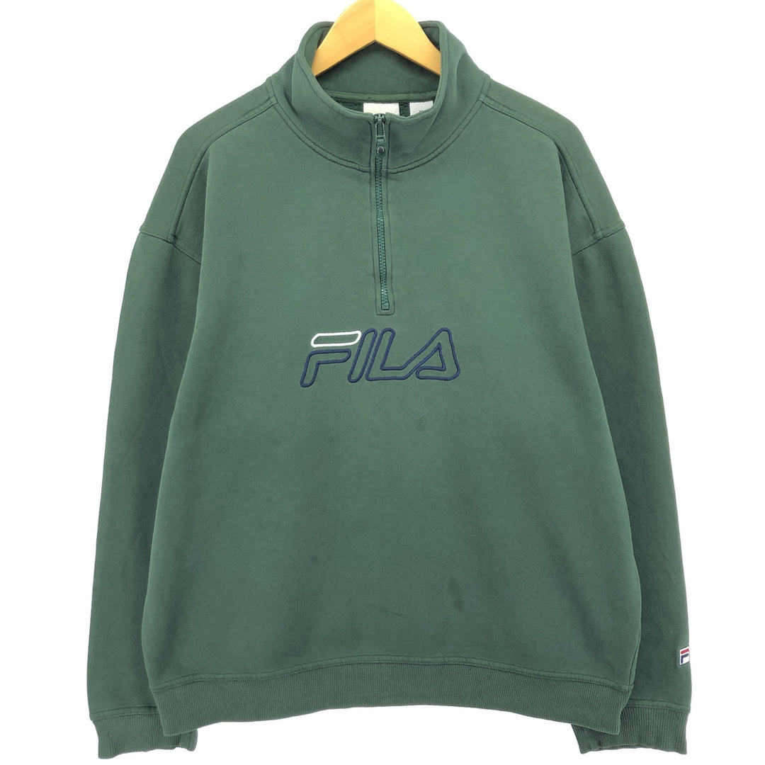 90'S FILA Half-Zip Sweatshirt, Men's XL /eaa437205