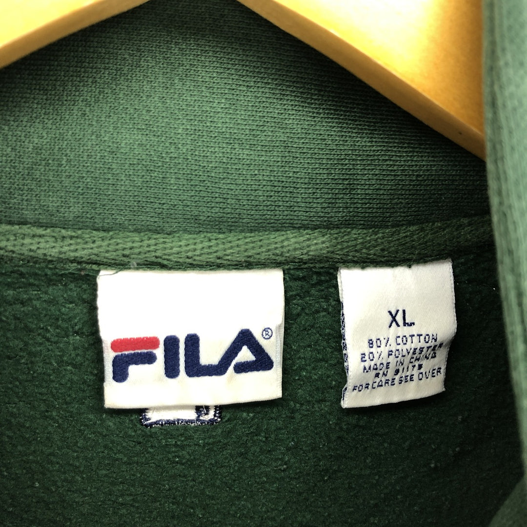 90'S FILA Half-Zip Sweatshirt, Men's XL /eaa437205