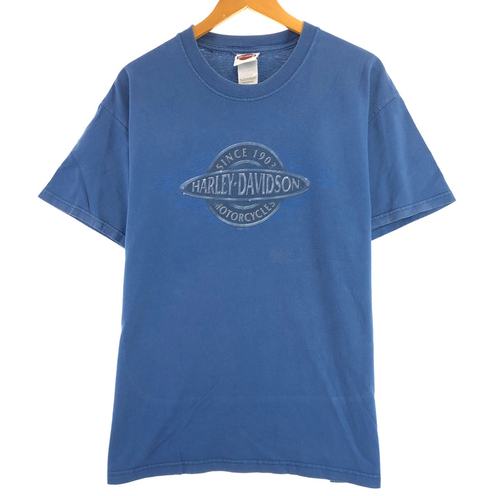 00'S Harley-Davidson HANES Motorcycle Bike T-shirt Made in USA Men's L /eaa437295