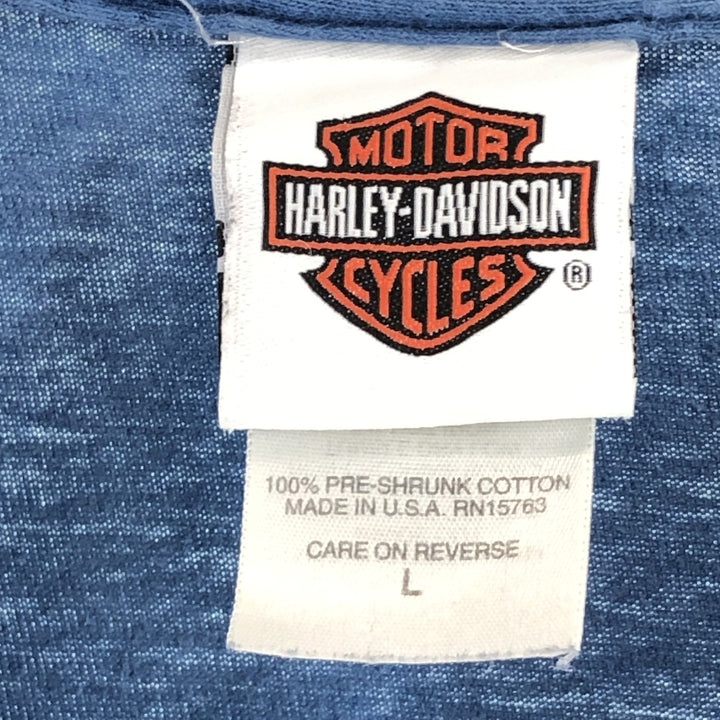 00'S Harley-Davidson HANES Motorcycle Bike T-shirt Made in USA Men's L /eaa437295