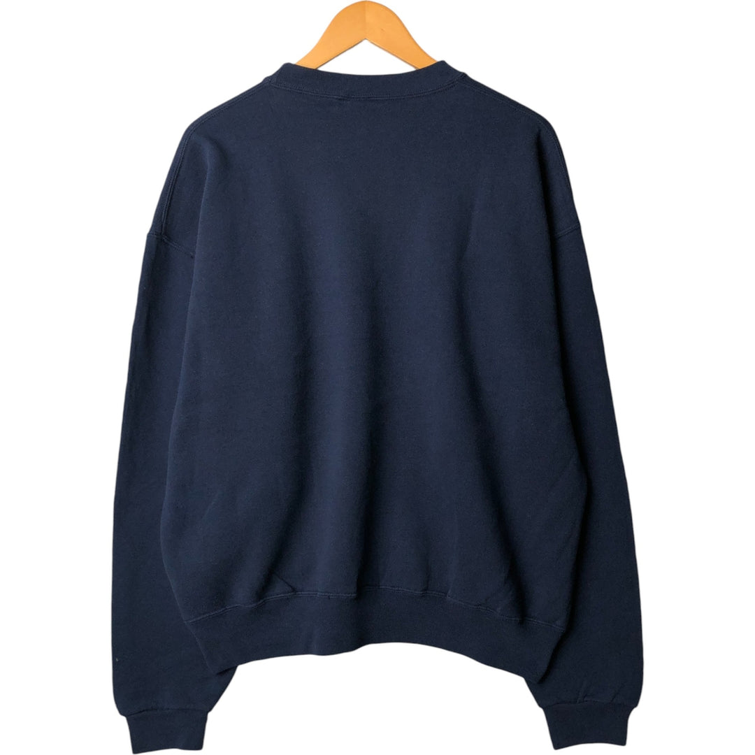 Vintage 90'S Russell printed sweatshirt, size XL, men's cotton navy blue type Vintage Second Hand