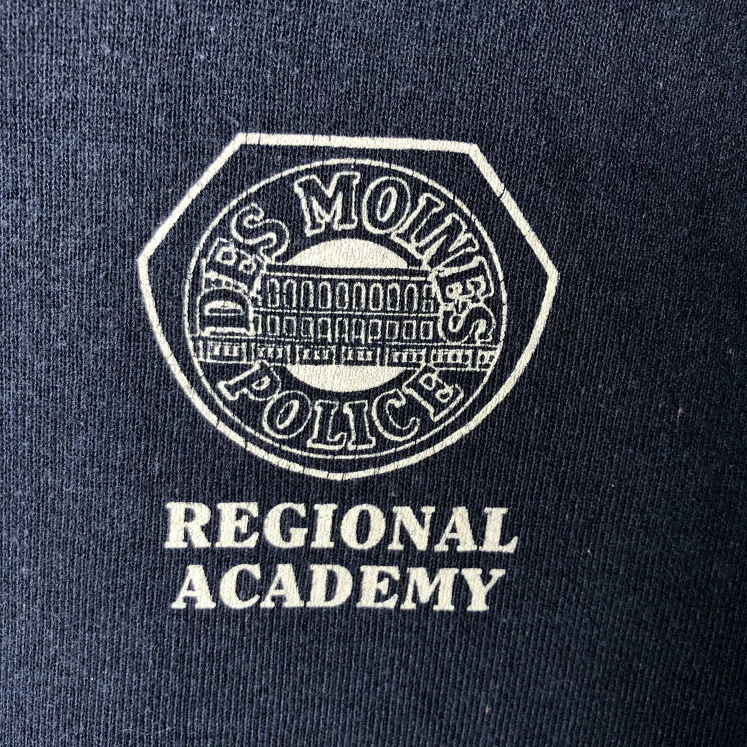 Vintage 90'S Russell printed sweatshirt, size XL, men's cotton navy blue type Vintage Second Hand