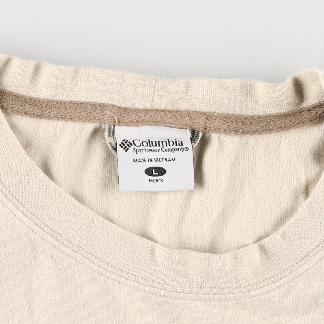 00'S Columbia Short Sleeve One Point Logo Pocket T-Shirt Men's L Size / eaa437495
