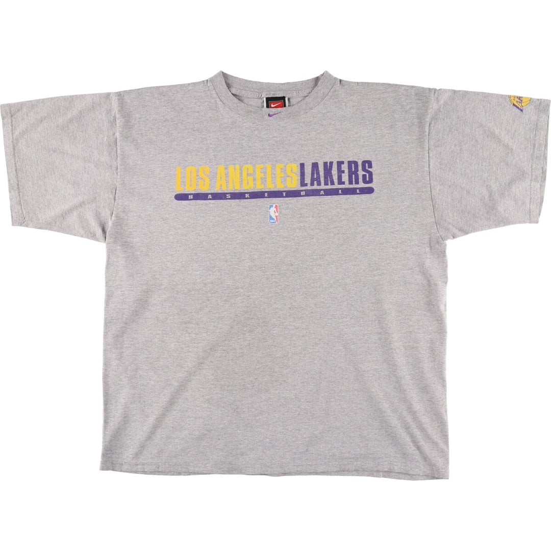 00'S Nike NIKE TEAM NBA LOS ANGELES LAKERS Los Angeles Lakers sports print T-shirt Men's L Vintage / eaa437501