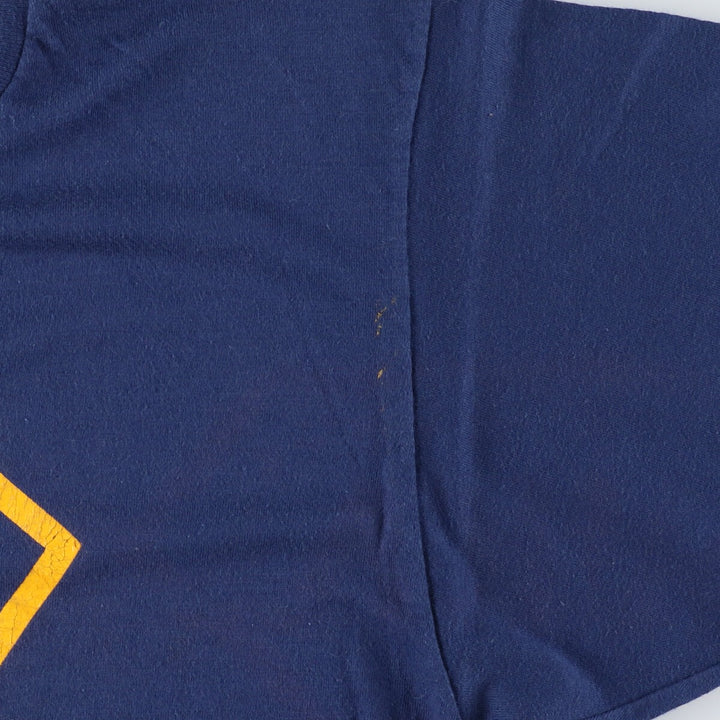 80'S Hanes Fifty-Fifty Blue Tag Printed T-Shirt Made in USA Men's L Size Vintage /eaa437525