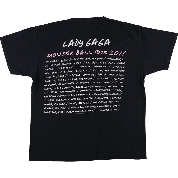 LADY GAGA Large Print Band T-Shirt Band Tee Men's XL Size /eaa437531