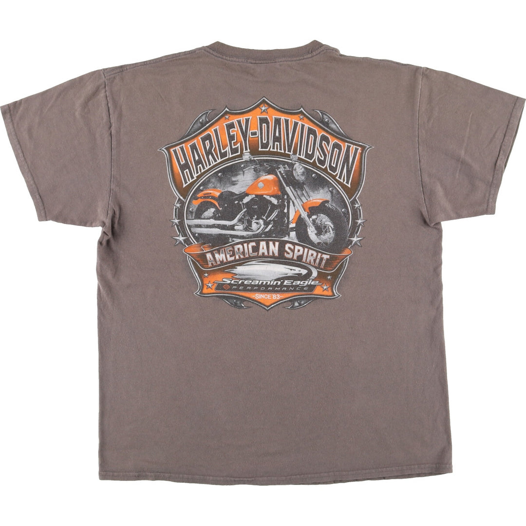 Harley-Davidson Back Print Motorcycle Bike T-Shirt Men's L /eaa437559