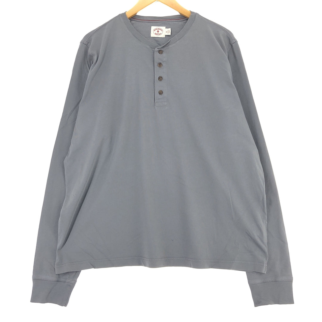 Brooks Brothers RED FLEECE Henley Neck Long T-Shirt Long T Men's XL / eaa437601