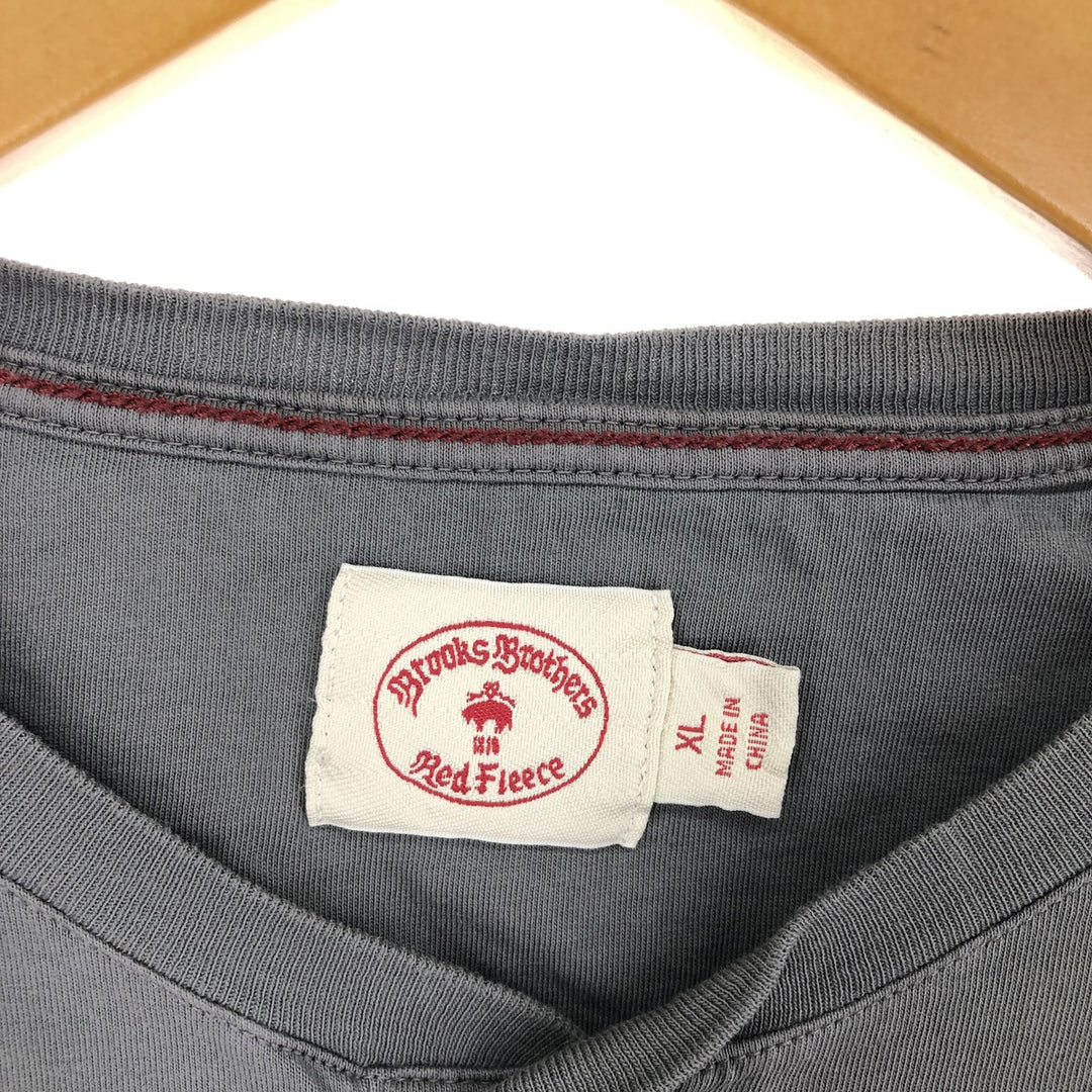 Brooks Brothers RED FLEECE Henley Neck Long T-Shirt Long T Men's XL / eaa437601