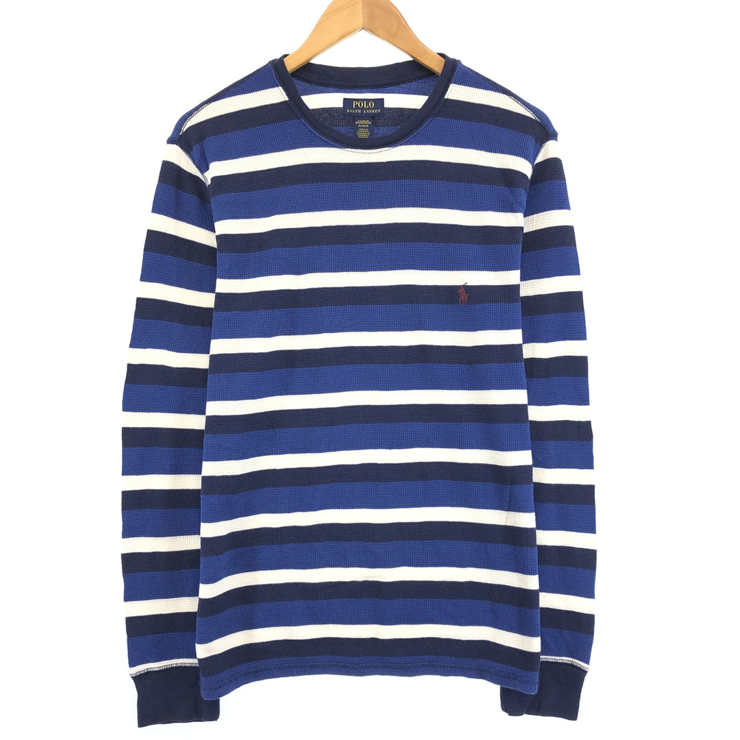 Ralph Lauren POLO RALPH LAUREN Striped Pattern Ringer Neck Thermal Long T Waffle Men's M / eaa437643