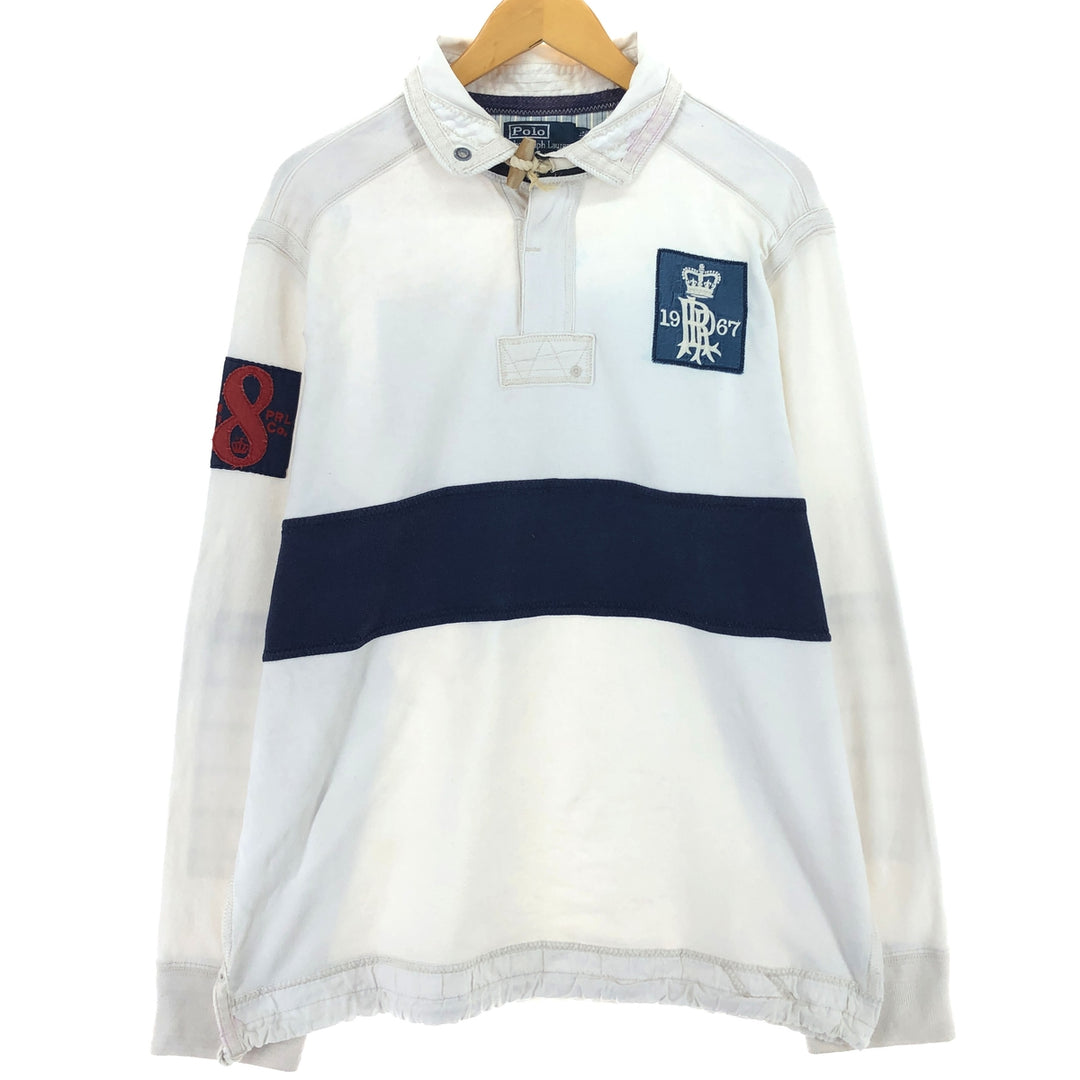 Ralph Lauren POLO by Ralph Lauren CUSTOM FIT long sleeve rugby shirt, men's XL equivalent /eaa437659