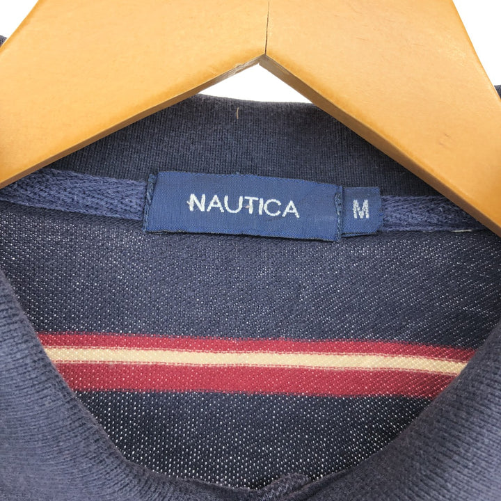 00'S NAUTICA Short Sleeve Striped Polo Shirt Men's M Vintage / eaa437679