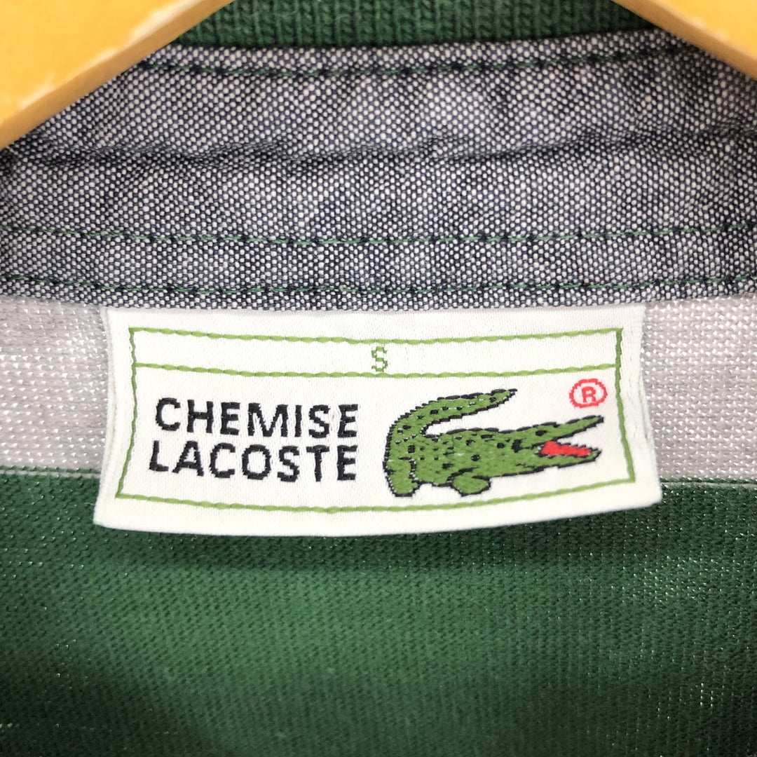 70'S Lacoste LACOSTE CHEMISE French Lacoste long sleeve striped polo shirt made in France men's size S vintage / eaa437700