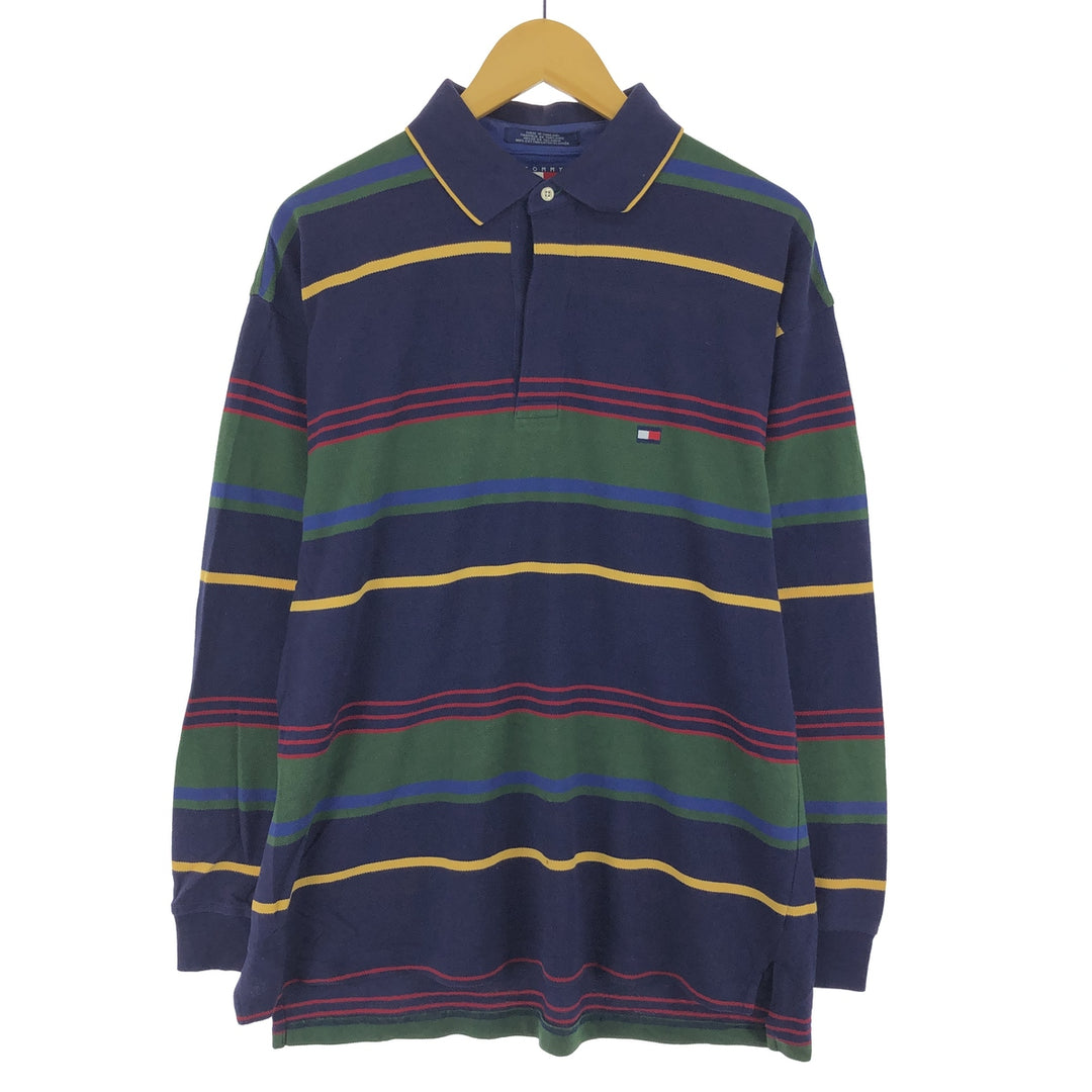 Tommy Hilfiger TOMMY HILFIGER Multi-border long sleeve border polo shirt Men's L size / eaa437706