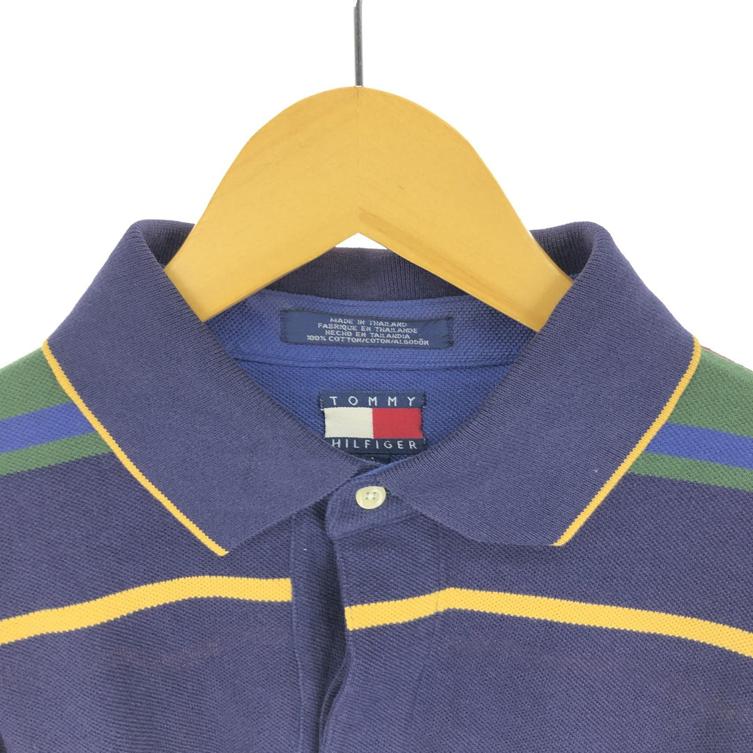 Tommy Hilfiger TOMMY HILFIGER Multi-border long sleeve border polo shirt Men's L size / eaa437706