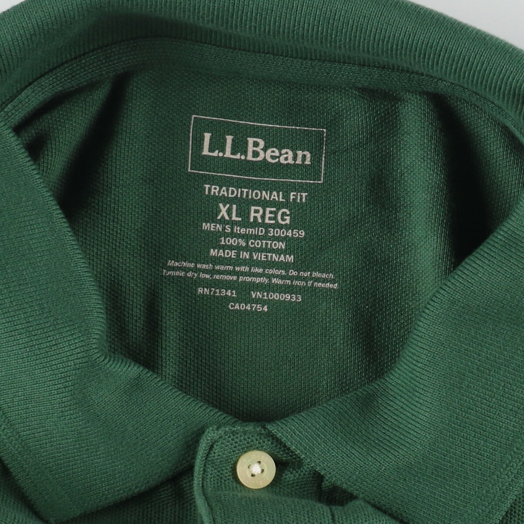 LLBean TRADITIONAL FIT Long Sleeve Polo Shirt Men's XL /eaa437718