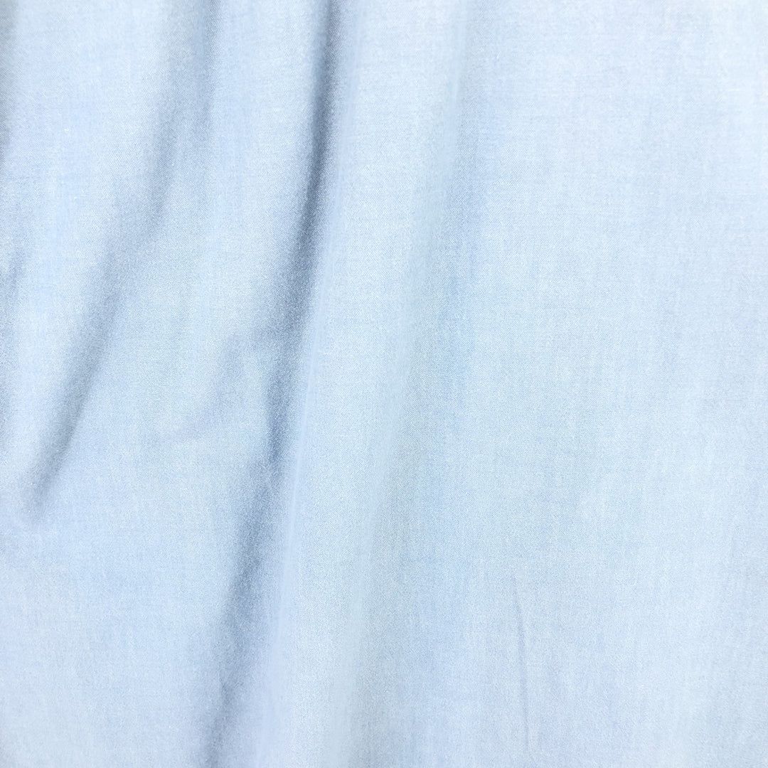 Dickies Relaxed Fit Button-down Short Sleeve Work Shirt, Men's XL cotton Blue type light blue Vintage Second Hand