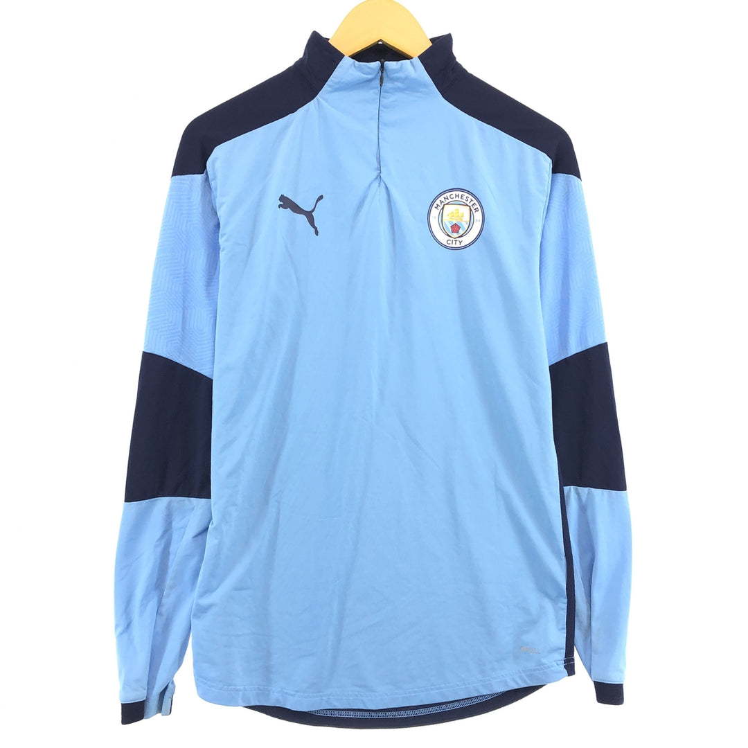 PUMA Premier League Manchester City Half Zip Soccer Jersey Game Shirt Men's M /eaa437734