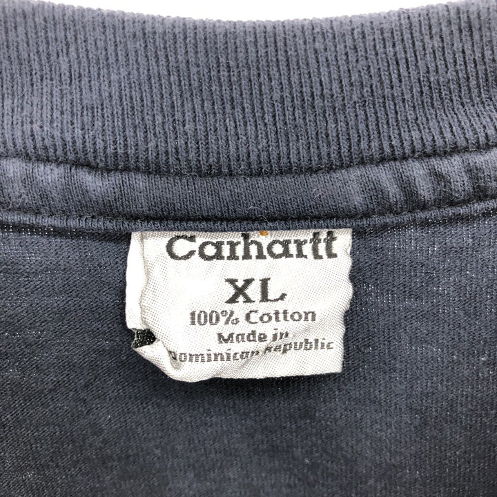 Carhartt Henley neck plain pocket long T-shirt long T men's XL equivalent / eaa437763