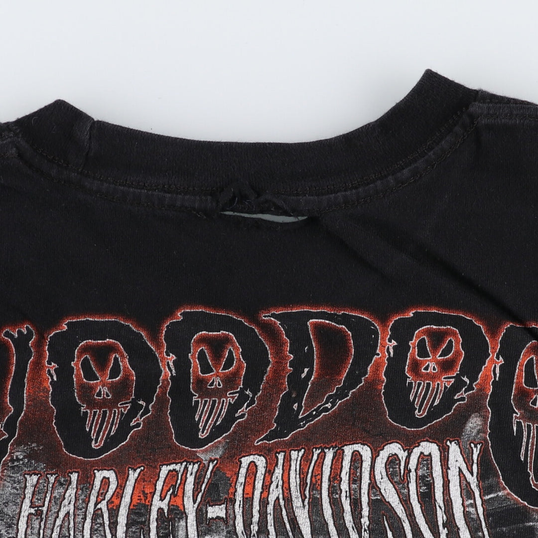 Harley-Davidson Skull Pattern Motorcycle Bike T-shirt Men's L size / eaa437846