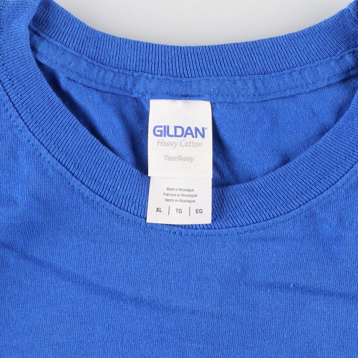 Gildan Long Sleeve T-Shirt, Men's XL cotton blue type Vintage Second Hand