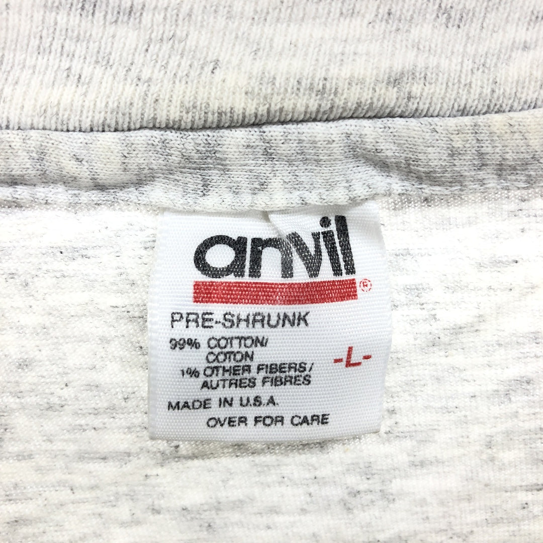 90'S Anvil Back Print Long Sleeve T-Shirt, Made in USA, Men's L Size, Vintage /eaa437950