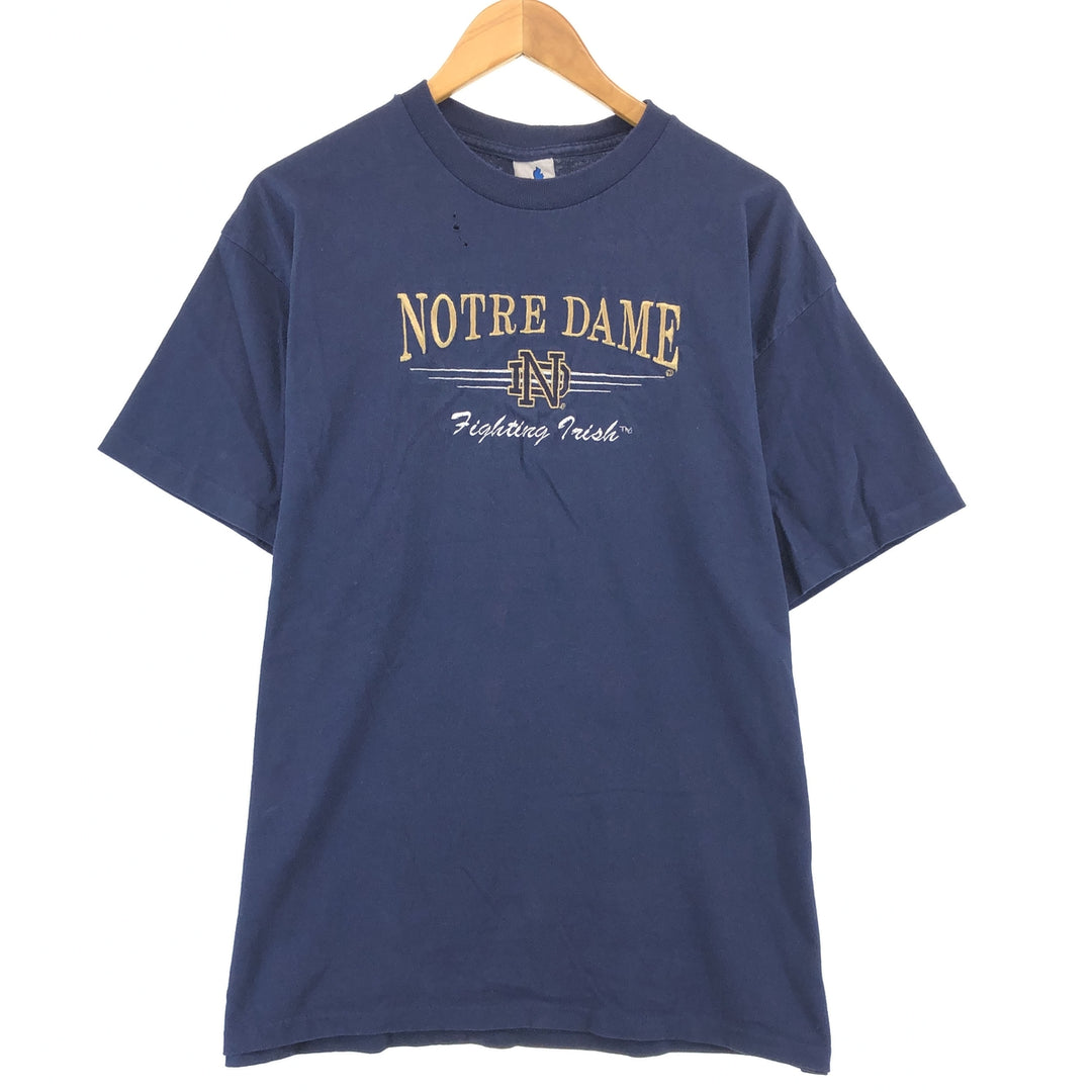 90'S MIDWEST Notre Dame Fighting Irish College T-Shirt Made in USA Men's L Vintage /eaa437956