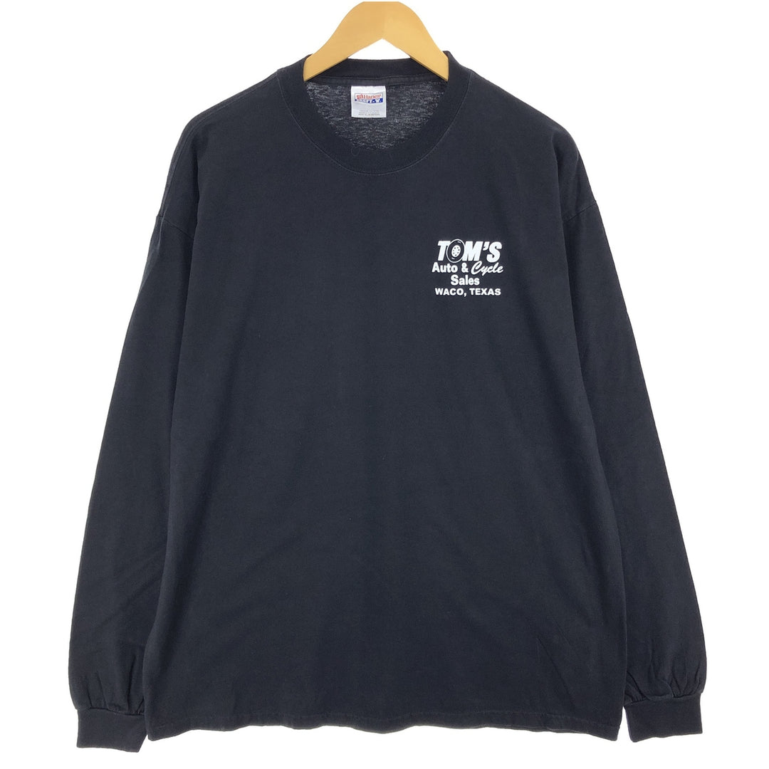 Hanes BEEFY-T Back Print Long T-Shirt Long T Men's XL /eaa437995