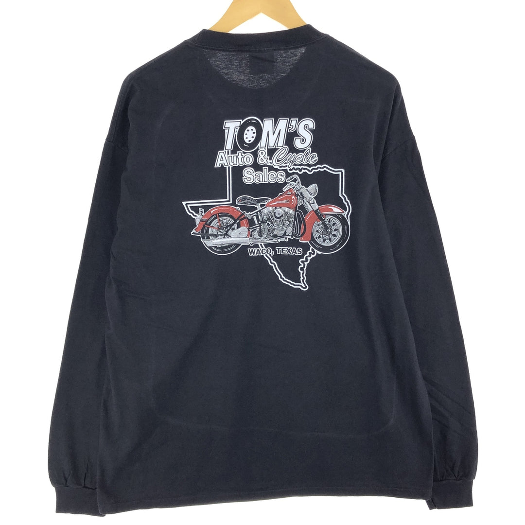 Hanes BEEFY-T Back Print Long T-Shirt Long T Men's XL /eaa437995