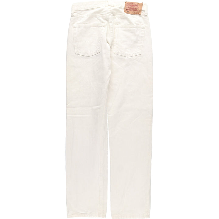 Levi's 501 White Denim Straight Denim Pants Made in England Men's w29 / eaa438030