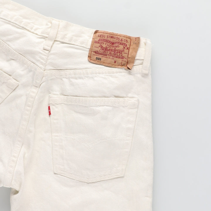 Levi's 501 White Denim Straight Denim Pants Made in England Men's w29 / eaa438030