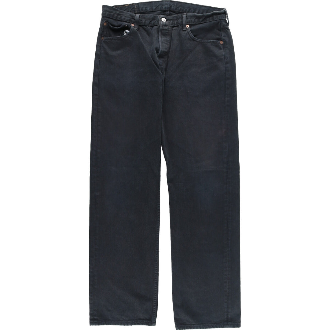 Levi's Levi's 501 Euro Model Dyed Black Denim Straight Denim Pants Men's W36 / eaa438084