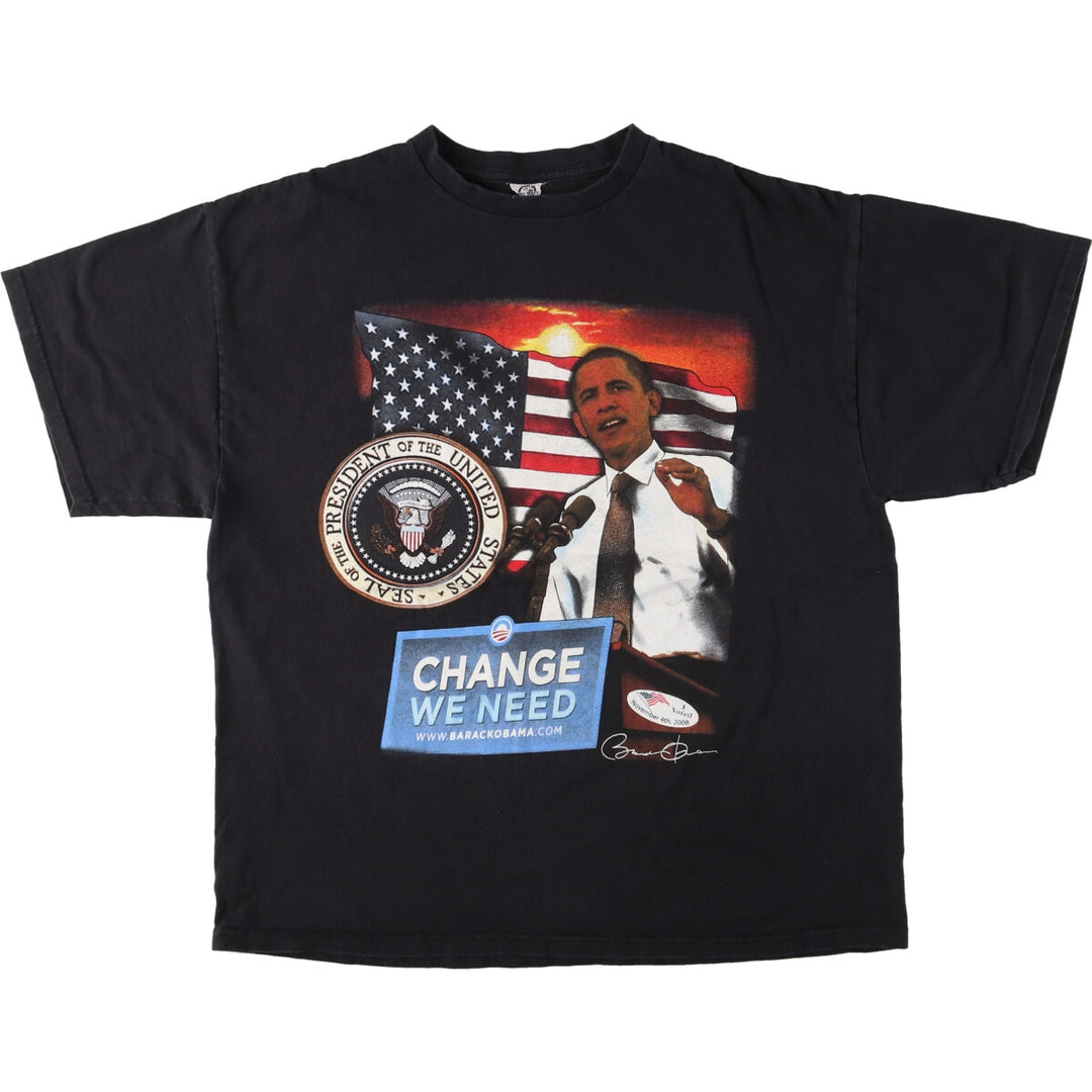 DELTA BARACK OBAMA Barack Obama Print T-shirt Men's L /eaa438155