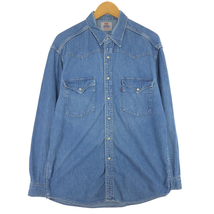 Levi's Long Sleeve Denim Western Shirt Men's L /eaa438253