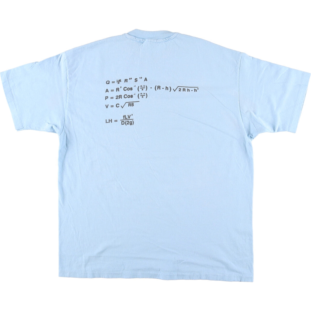 80'S Hanes BEEFY-T Blue Tag Back Print Printed T-Shirt Made in USA Men's XL Vintage /eaa438304