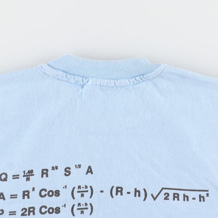 80'S Hanes BEEFY-T Blue Tag Back Print Printed T-Shirt Made in USA Men's XL Vintage /eaa438304