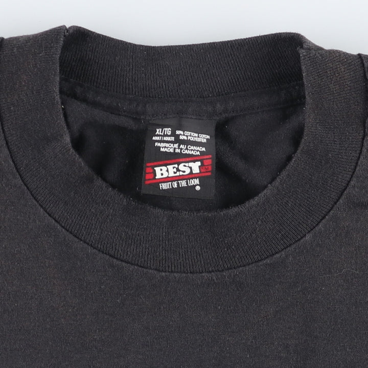 90'S Fruit of the Loom printed T-shirt, made in Canada, men's XL, short sleeve, vintage /eaa438324