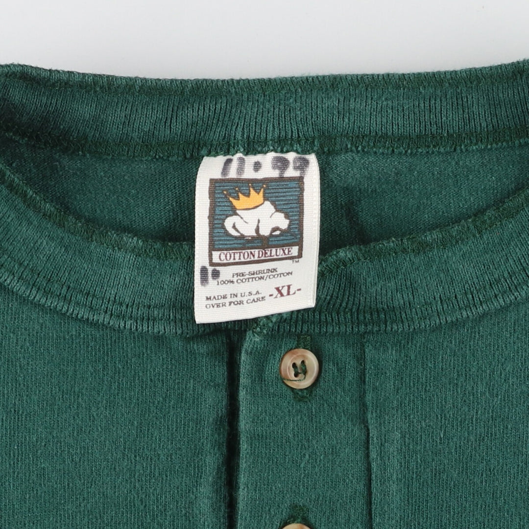 90'S Tyson WINGS Henley neck long T-shirt, made in USA, men's XL /eaa438392