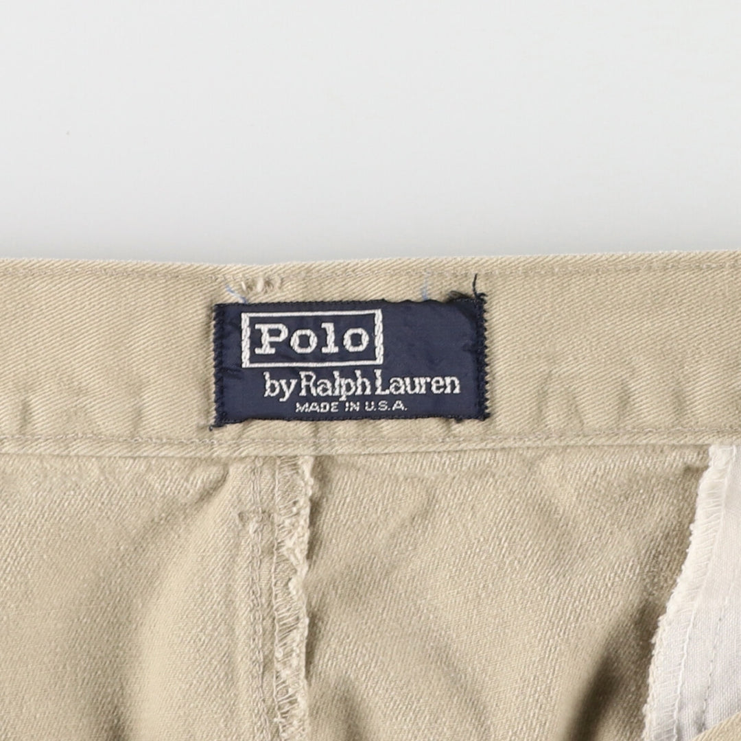 90'S Ralph Lauren POLO by Ralph Lauren Two-pleat Chino Pants Made in USA Men's W36 Vintage / eaa438403