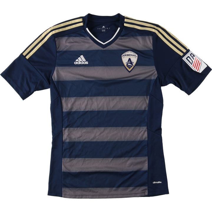 Adidas CLIMALITE ARSENAL Arsenal V-neck soccer uniform game shirt Men's S /eaa438472