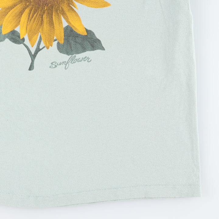 90'S Anvil Sunflower Print T-Shirt Made in USA Men's L Vintage /eaa438512
