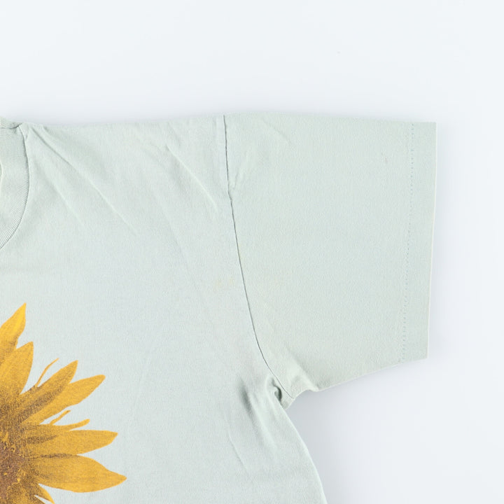 90'S Anvil Sunflower Print T-Shirt Made in USA Men's L Vintage /eaa438512
