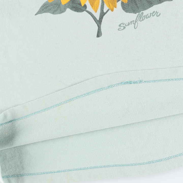 90'S Anvil Sunflower Print T-Shirt Made in USA Men's L Vintage /eaa438512