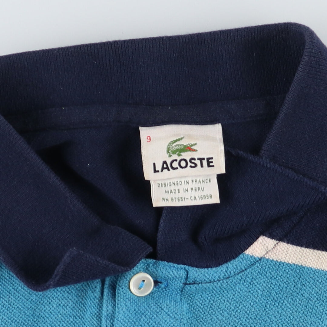 Lacoste LACOSTE French design short sleeve striped polo shirt size 9 men's XXL /eaa438677