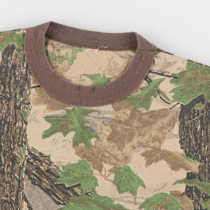 90'S Camouflage Pattern Real Tree Camo Long T-Shirt Long T Men's M Vintage /eaa438700