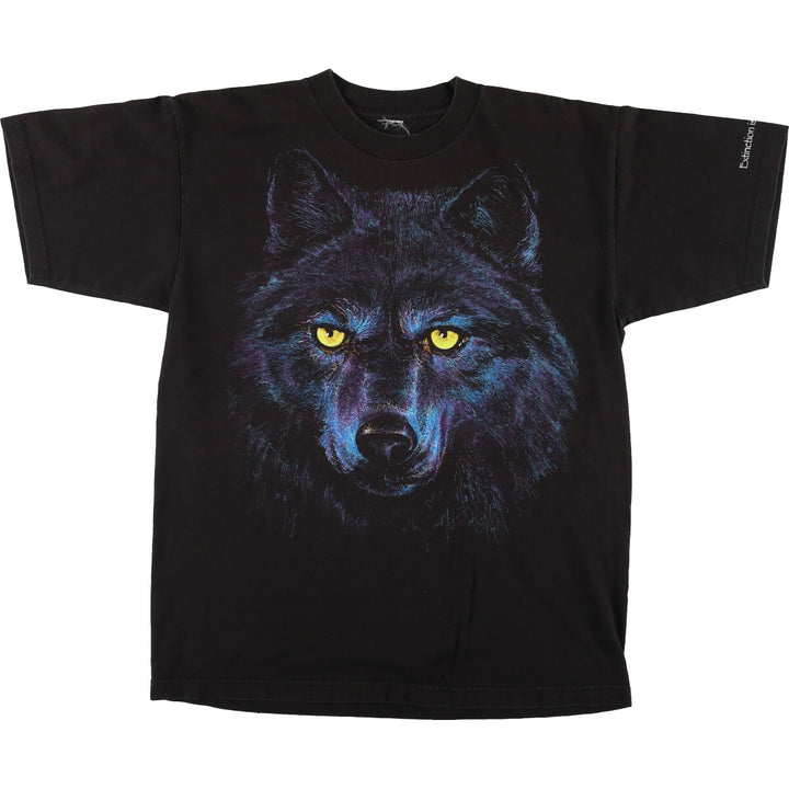 Wolf Pattern Animal T-shirt Men's L /eaa438783