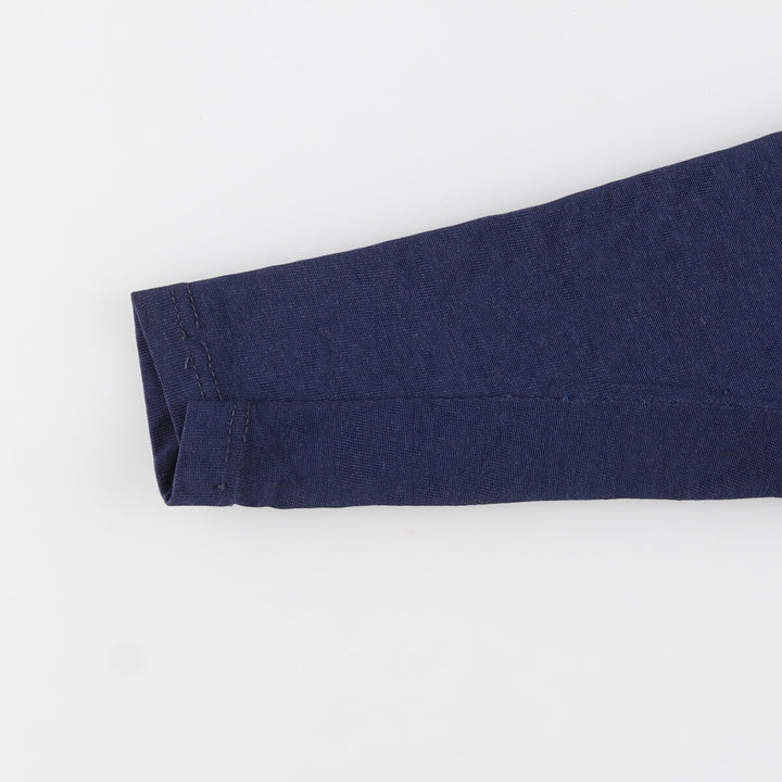 80'S Champion Tricot Tag Baseball Long Sleeve T-Shirt, Made in USA, Men's L, Vintage cotton navy blue type Vintage Second Hand