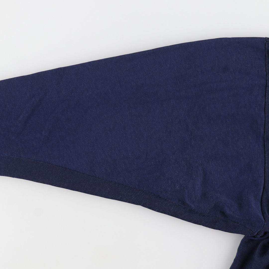 80'S Champion Tricot Tag Baseball Long Sleeve T-Shirt, Made in USA, Men's L, Vintage cotton navy blue type Vintage Second Hand